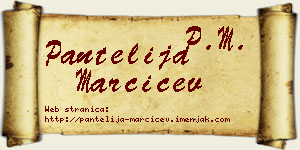 Pantelija Marčićev vizit kartica